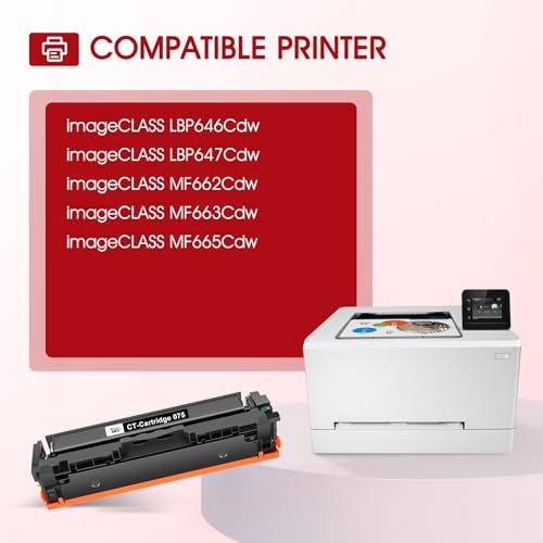 Cool Toner 075 Toner Cartridge Set 075H: MF665CDW LBP646Cdw MF663Cdw Compatible for Canon Color ImageCLASS MF660c MF662CDW LBP647Cdw LBP640c LBP640 MF660 Printer 4 Pack High Capacity (Black Cyan Yellow Magenta) - Image 2