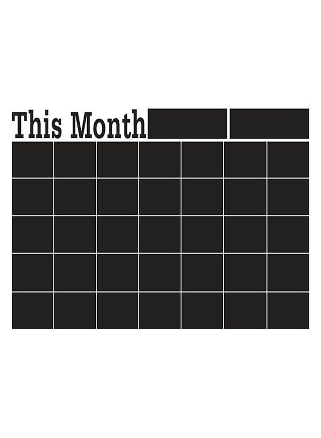 NIBEMINENT Month Calendar Memo Board Wall Sticker Black 60 x 45cm - Image 1