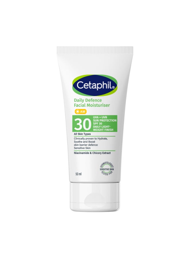 سيتافيل مرطب وجه سيتافيل، مرطب وجه يومي خالي من الزيوت مع واقي شمس SPF 30، للبشرة الجافة أو الدهنية المختلطة الحساسة، لوشن وجه خالي من العطور - Image 1