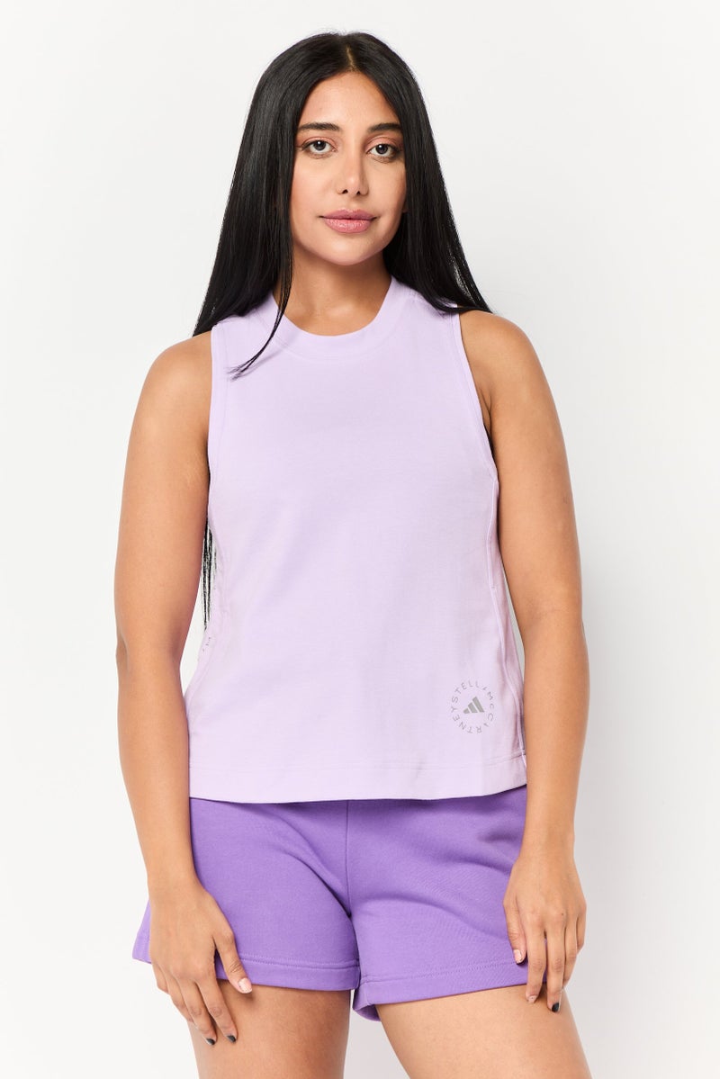 Adidas أديداس × ستيلا مكارتني ملابس رياضية نسائية بلا أكمام قمة خارجية، لافندر - Image 1