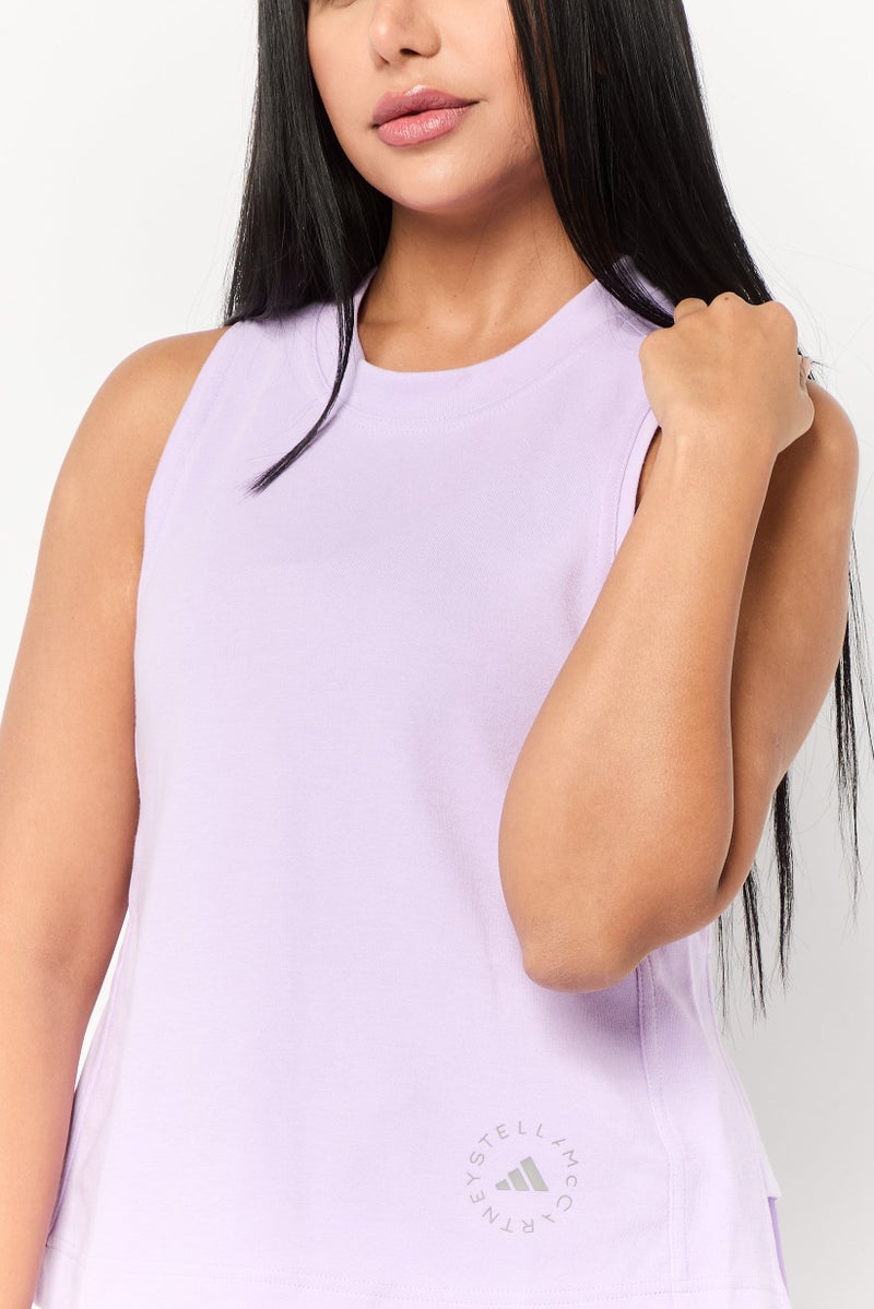 Adidas أديداس × ستيلا مكارتني ملابس رياضية نسائية بلا أكمام قمة خارجية، لافندر - Image 3