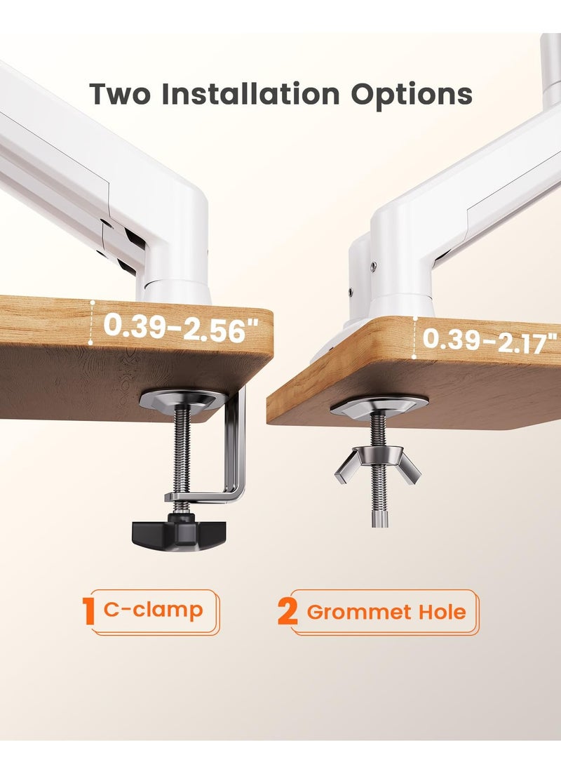 Joshberg - Dual Monitor Mount for 17″–32″ Screens, Max 22 lbs Each Arm, Adjustable Dual Monitor Stand, Sturdy Dual Monitor Arm with 180° Swivel, Tilt, 360° Rotation for Home Office - Image 1