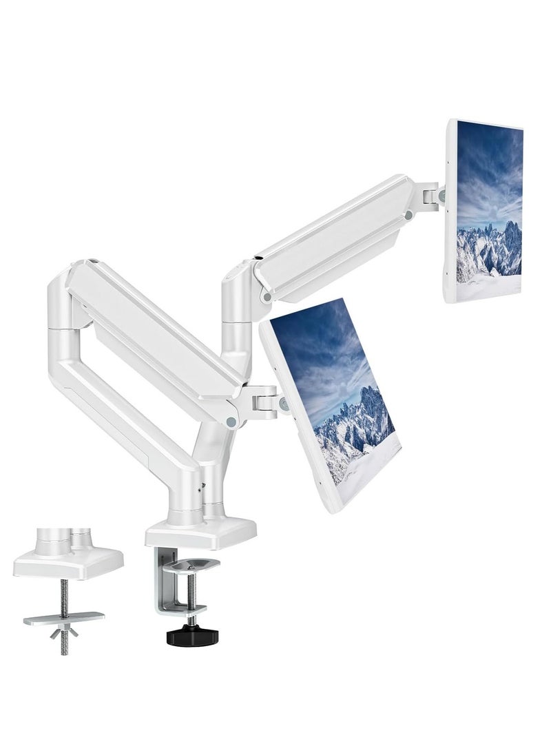Joshberg - Dual Monitor Mount for 17″–32″ Screens, Max 22 lbs Each Arm, Adjustable Dual Monitor Stand, Sturdy Dual Monitor Arm with 180° Swivel, Tilt, 360° Rotation for Home Office - Image 1