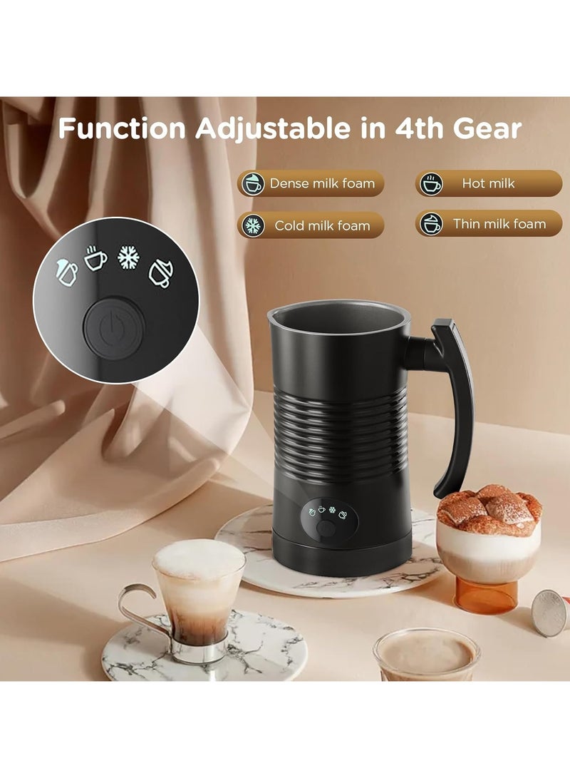 AROAQ Electric Milk Frother, Automatic Milk Frother for Hot and Cold, 4-in-1 Milk Frother, Quick Foaming, 304 Stainless Steel, 350 ml, Non-Stick Coating - Image 2