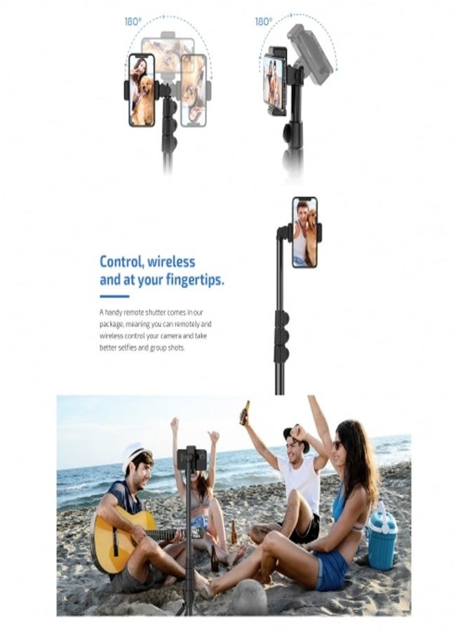 Fonus Wireless Tripod Selfie Stick Compatible with Samsung Galaxy S22 S23 S24 S25 Ultra Plus, A16 A35 - Monopod Remote Shutter Built-in Self-Portrait Extendable - Image 4