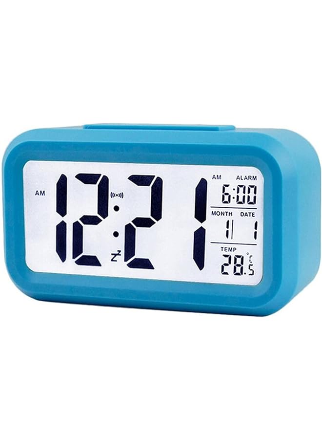 erorex Smart Digital Alarm Clock with Date and Temperature Snooze Button on Top Battery Operated Rectangle Desk Clock with Night Light for Bedroom Kids Children Girls Boys - Image 1