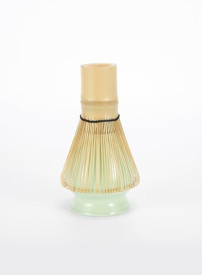 Haidue Matcha Set - Matcha Whisk (Chasen)  Traditional Scoop (Chashaku)  Whisk Holder  Matcha Bowl - The Perfect Bamboo Matcha Kit to Prepare a Traditional Cup of Japanese Matcha Tea (Green)  - Image 4