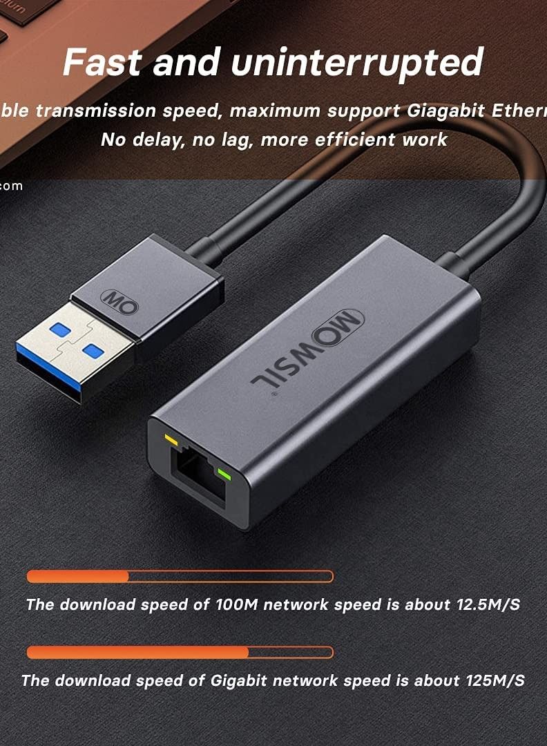 MOWSIL Gigabit Ethernet Network Adapter USB 3.0 to RJ45 GIGA CONVERTER - Image 5