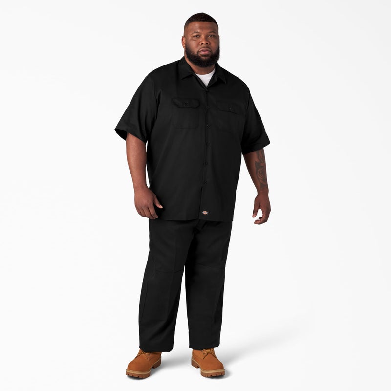 Dickies Short Sleeve Work Shirt, Black, 2X - Image 4