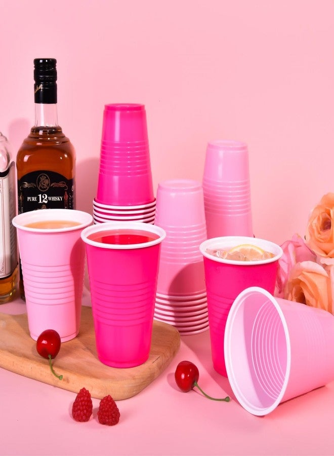 Vumdua Pink Plastic Cups Disposable Cups, 12 oz Plastic Party Cups for Bachelorette Party, Valentine's Day, Wedding, Birthday Party Supplies (Hot Pink, Light Pink), Pack of 40 - Image 5