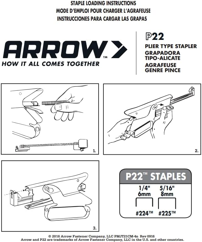 Arrow Fastener Arrow P22 Heavy Duty Handheld Plier Stapler for Crafts, Office, and Insulation, Uses 1/4-Inch and 5/16-Inch Staples - Image 4