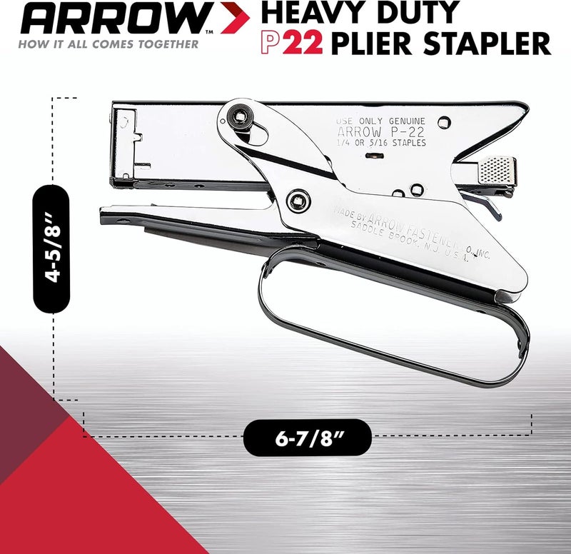 Arrow Fastener Arrow P22 Heavy Duty Handheld Plier Stapler for Crafts, Office, and Insulation, Uses 1/4-Inch and 5/16-Inch Staples - Image 3
