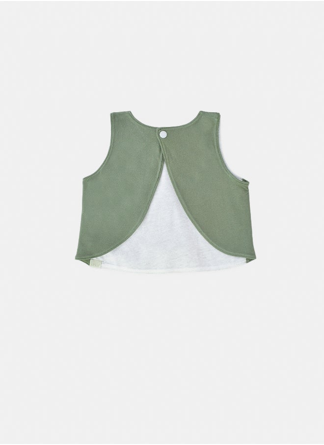 Junior Baby Girls Printed Shirt Bib  - Image 2