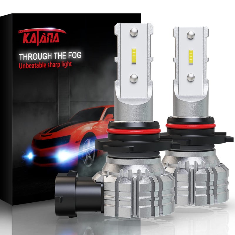 Katana H10 LED Fog Light Bulbs9140 9145 2800 Lumens 5530 Chips Extremely Bright 6500K Xenon White Pack of 2