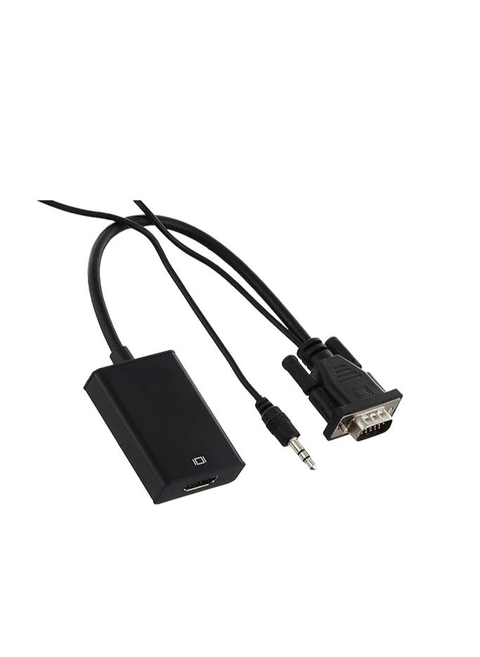 ماركة غير محددة كابل شاشة VGA الى HDMI‏ انثى مع محول صوت، موديل، عدد المنافذ: 1 متعدد الألوان  - Image 1