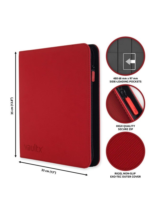 Vault X Premium Exotec Zip Binder 12 Pocket 20 Doublesided Pages 480 Sideloading Slots For Board Collectible Or Trading Card Game Protective Folder Album - Image 3