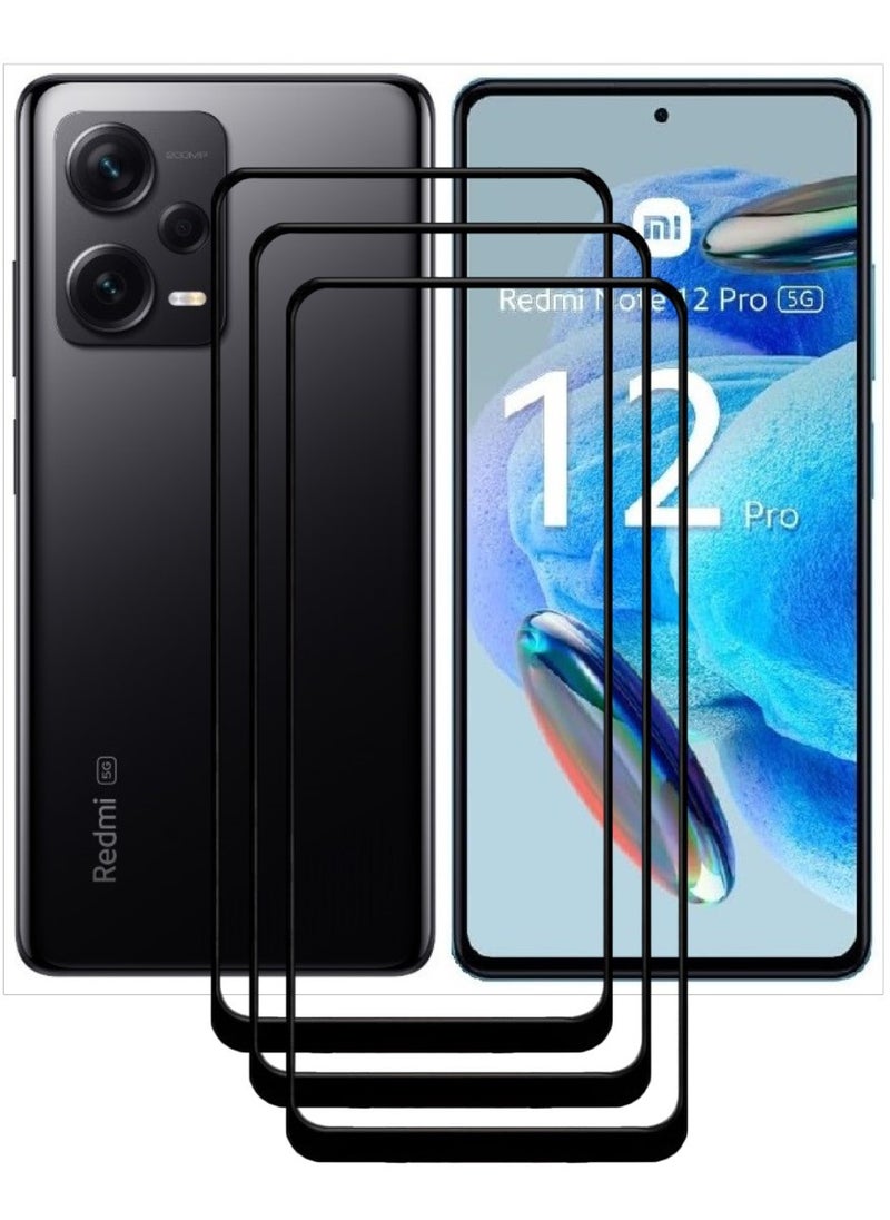 ACLIX 3 Pieces Antistatic ESD Dustproof Premium Quality High Definition Tempered Glass Screen Protector Designed For Xiaomi Redmi Note 12 Pro - Image 1