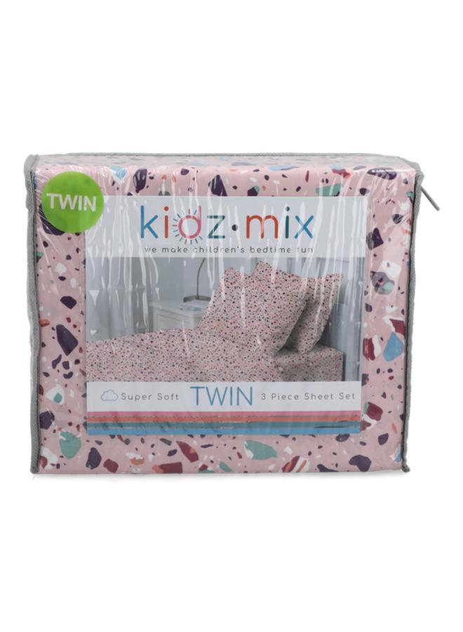 Kidz Mix 3-Piece Super Soft Collection Kids Bedsheet Set Assorted Color Twin Ktwin - Image 1