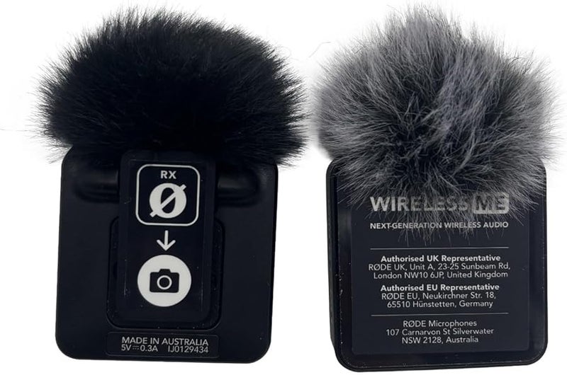 Black Plush Microphone Windscreen Cover For Podcasting And Collar Clip Mics - Image 4