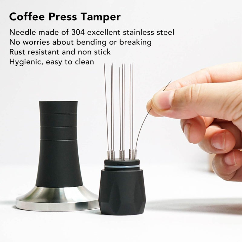 Coffee Tamper And Stirrer Kit 2 In 1 Aluminum Alloy Espresso Tool Size 113 - Image 5