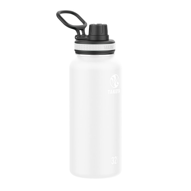 Takeya White Originals VacuumInsulated StainlessSteel Water Bottle 32oz 50012