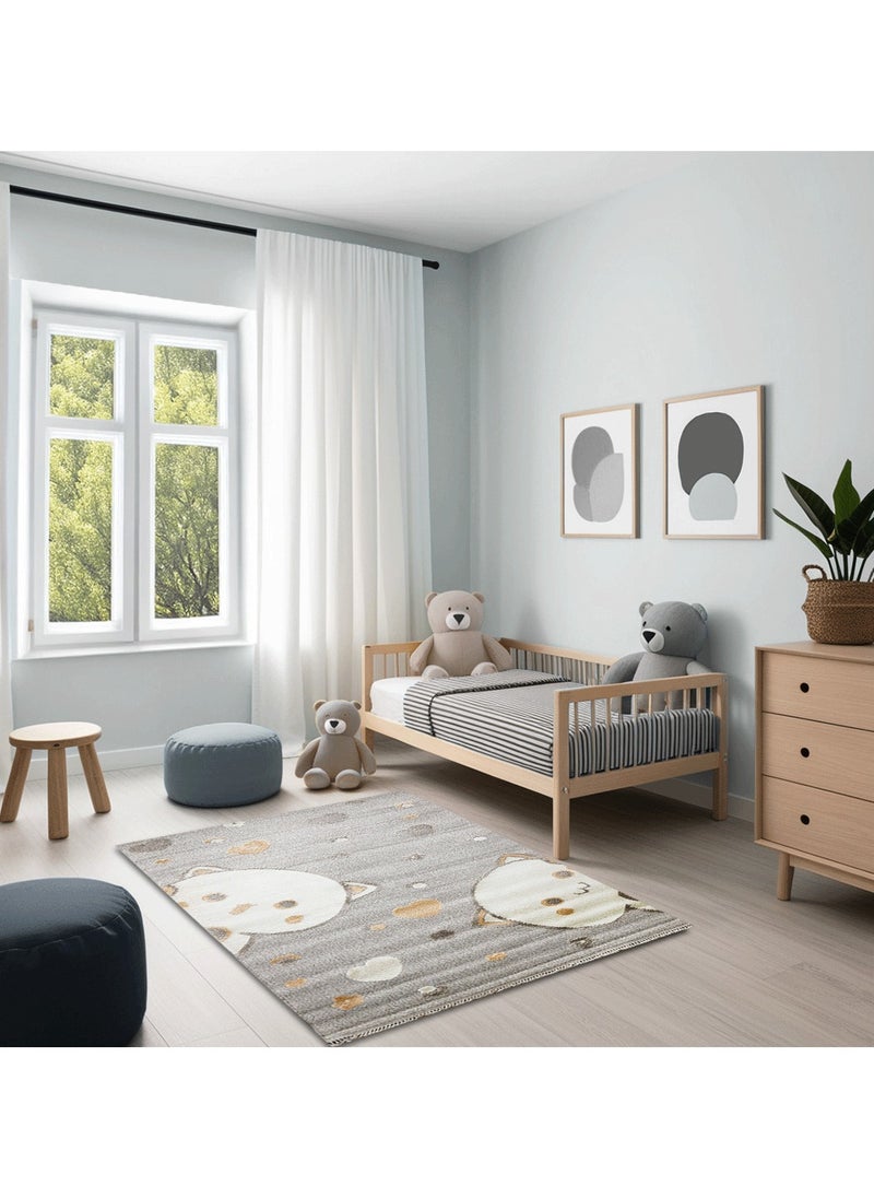 Alkaffary - Lavita Rug is made of safe materials, free of harmful substances to give your child a clean environment to play and relax, Grey - Image 1