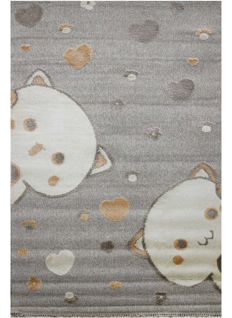 Alkaffary - Lavita Rug is made of safe materials, free of harmful substances to give your child a clean environment to play and relax, Grey - Image 1