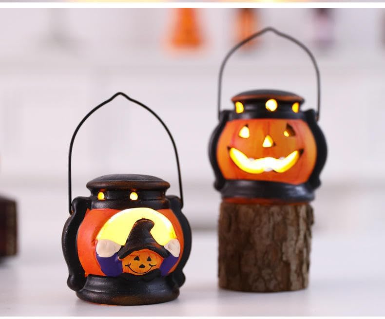 imene Halloween Pumpkin Decorations Figurines Indoorceramic Pumpkin Decorations for Home Display, Party Decor Items (Pumpkin D) - Image 2