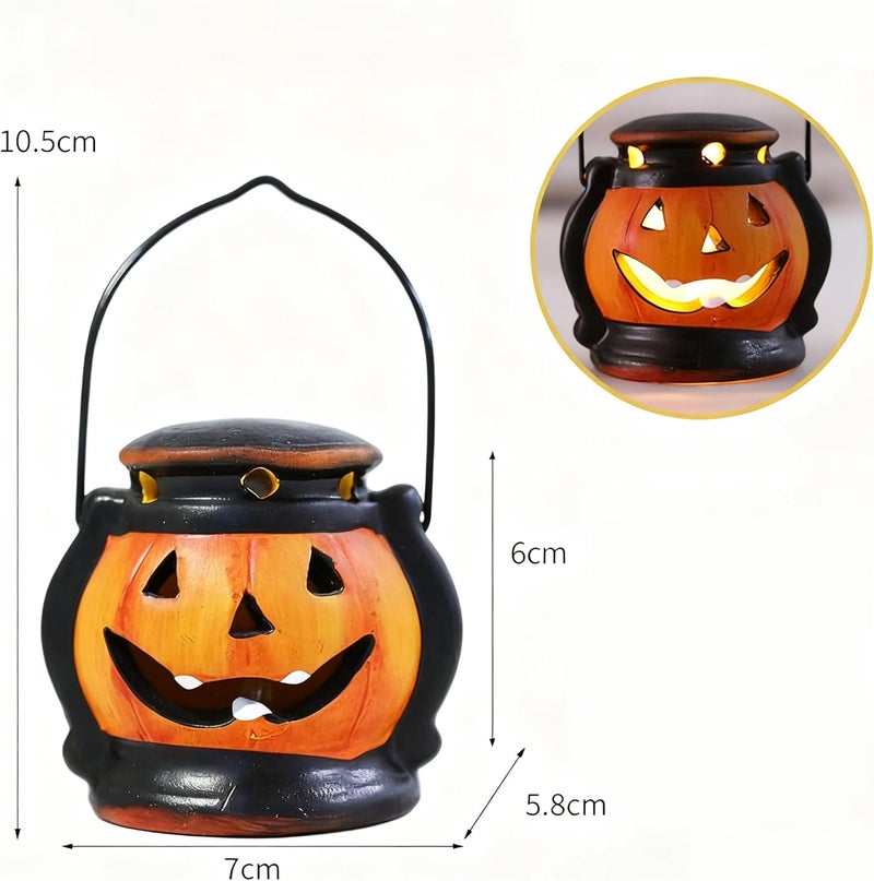 imene Halloween Pumpkin Decorations Figurines Indoorceramic Pumpkin Decorations for Home Display, Party Decor Items (Pumpkin D) - Image 1