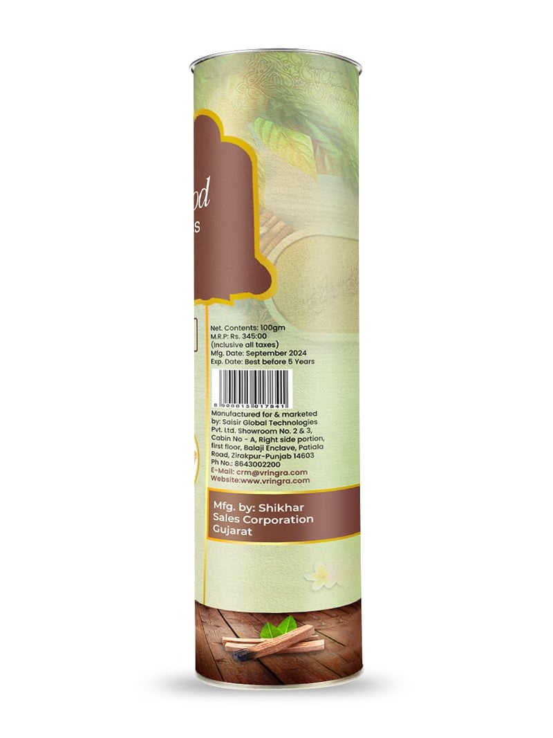 Vringra Vringra Bambooless Sandalwood Agarbatti SticksIncense SticksBamboo Free AgarbattiChandan Pooja AgarbattiCharcoal Chemical Free Dhoop Sticks 100gm  - Image 3