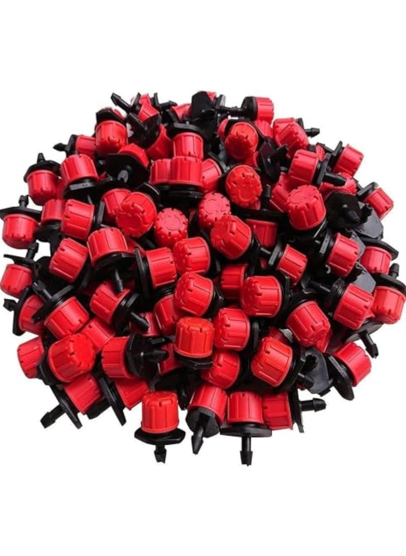 Scrolls - Irrigation Drippers, 100pcs Adjustable Irrigation Sprinklers Drip Irrigation System Kit Micro Flow Drip Head Irrigation Mist Nozzles for Vegetable Gardens or Flower Beds - Image 1