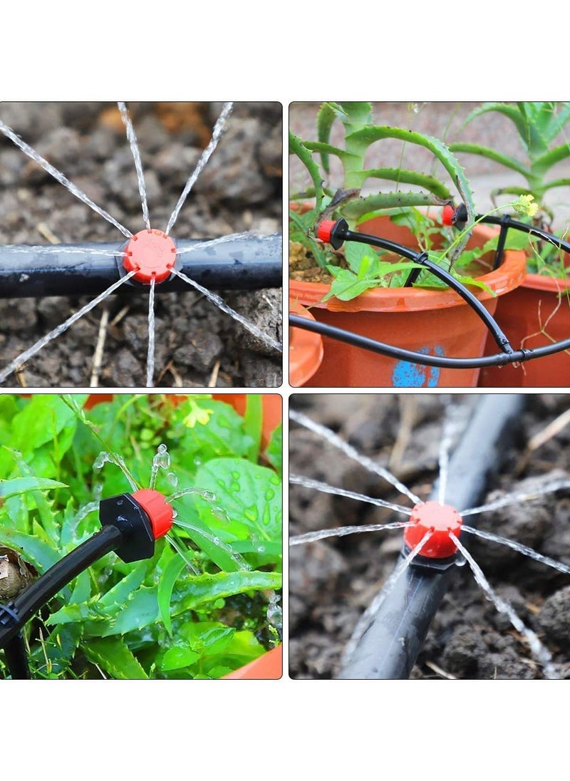 Scrolls - Irrigation Drippers, 100pcs Adjustable Irrigation Sprinklers Drip Irrigation System Kit Micro Flow Drip Head Irrigation Mist Nozzles for Vegetable Gardens or Flower Beds - Image 1