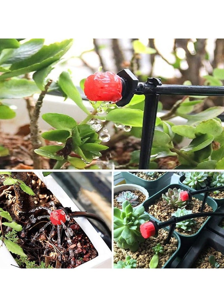 Scrolls - Irrigation Drippers, 100pcs Adjustable Irrigation Sprinklers Drip Irrigation System Kit Micro Flow Drip Head Irrigation Mist Nozzles for Vegetable Gardens or Flower Beds - Image 1