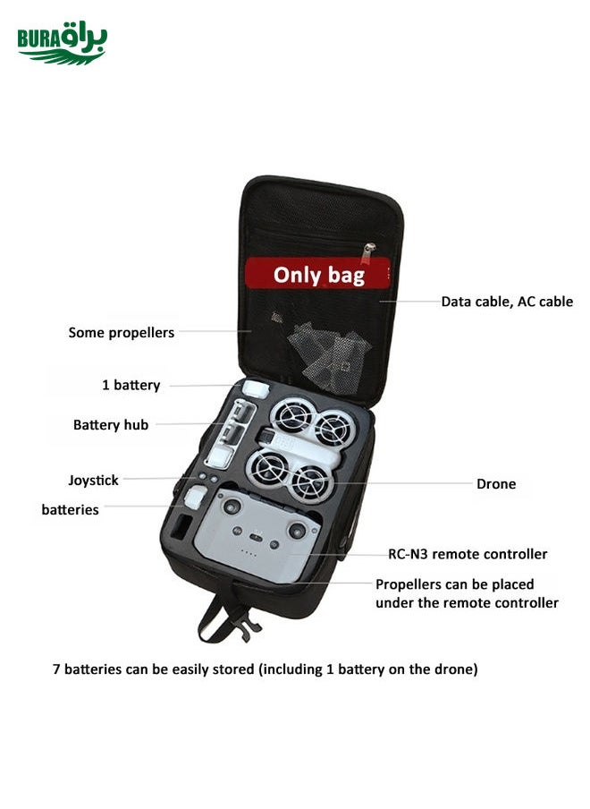 BURAQ - For DJI Neo Fly More Combo BKANO Storage Bag Portable Shoulder Bag With 2 Front Pockets - Image 1