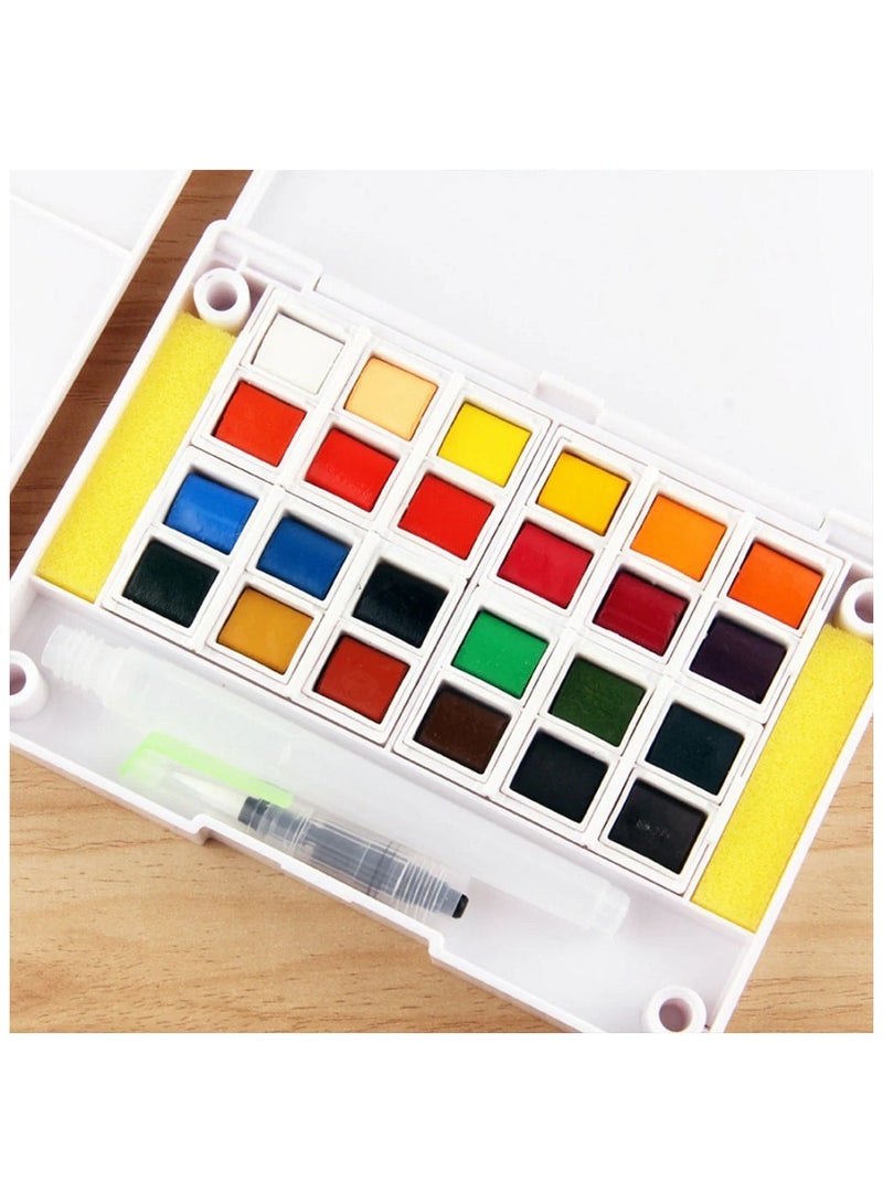 Superior -24 Watercolor Painting Set With Paintbrush - Image 2