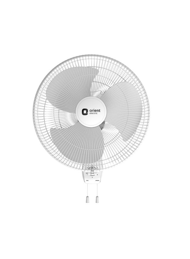 Orient Electric Wall 97 | High Speed Wall Fan for Home | 100% Copper Motor | 90 Degree Oscillation with Tilt Mechanism | 3 Speed Pull Cord | Thermal Overload Protection | Military Grade Guard | White - Image 1