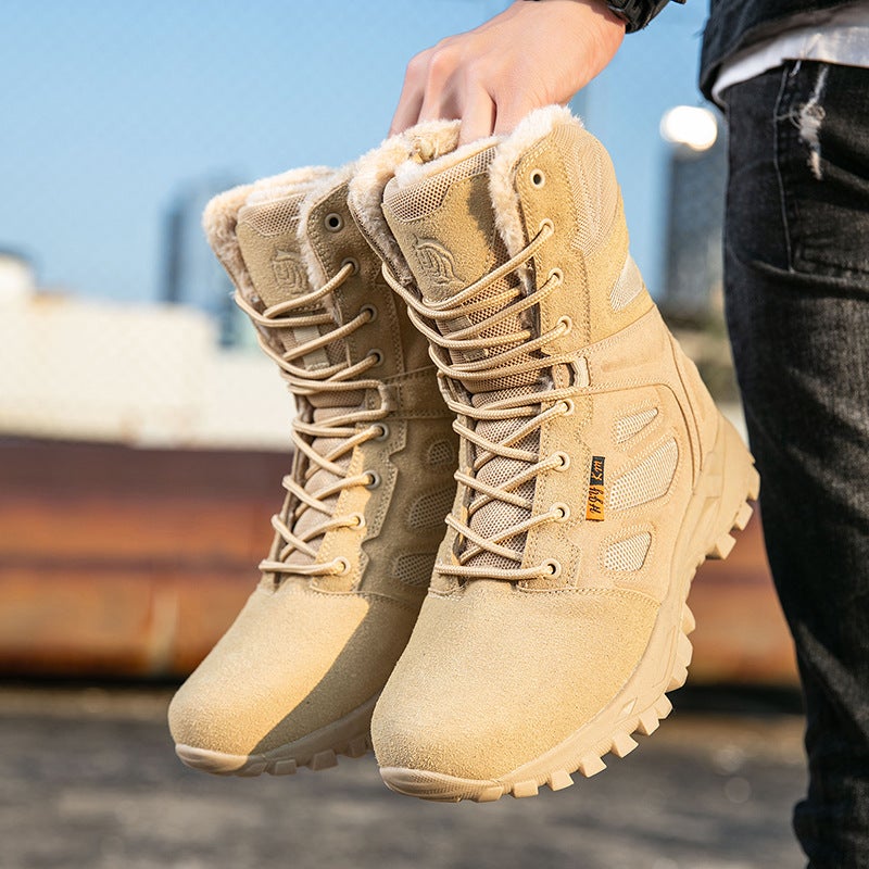 Large Size Men'S Boots Breathable Anti-Ski Boots Thickened Heel Outdoor Lightweight Travel Snow Boots For Men - Image 2