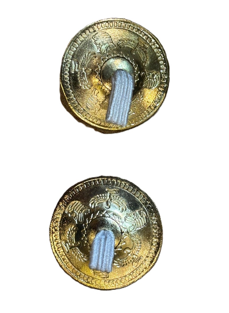 Generic Belly Dancing Finger Cymbals Sagat Zills Oriental Percussion Instruments 4 Pcs Small Size - Gold  - Image 2