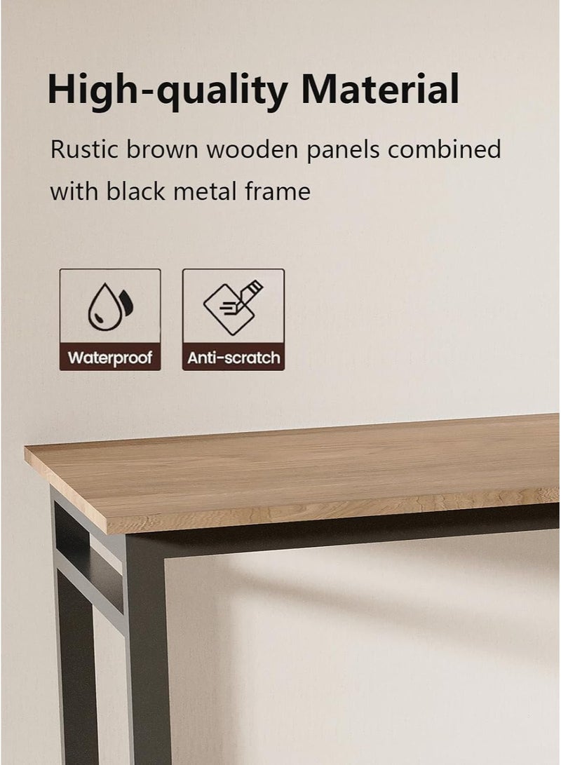 آن فش 120*40*80 سم طاولة كونسول ذات طبقتين، طاولة أريكة بسيطة، طاولة عرض زاوية القهوة المنزلية، طاولة مدخل للممر، طاولة أريكة، غرفة معيشة - Image 4