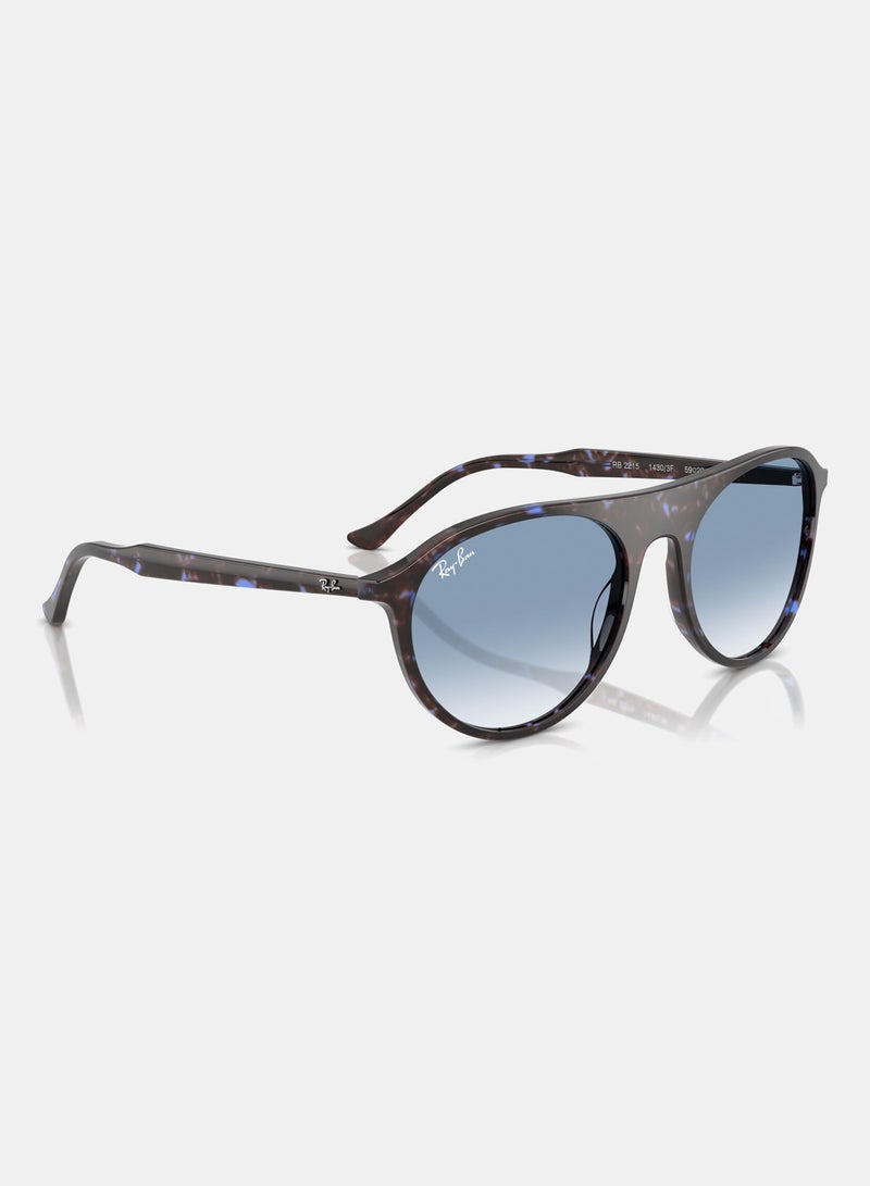 راي بان Unisex Full-rimed Aviator Sunglasses 2215, 56, 1430, 3F - Image 3