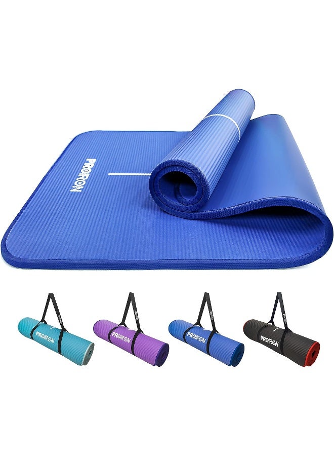 اسم المحتوى ناريلا Yoga Mat Non-Slip Eco Friendly NBR All-Purpose 10mm Thick Exercise Mat High Density Anti-Tear Pilates Mat with Carrying Strap for Yoga Pilates and Gymnastics - Image 1