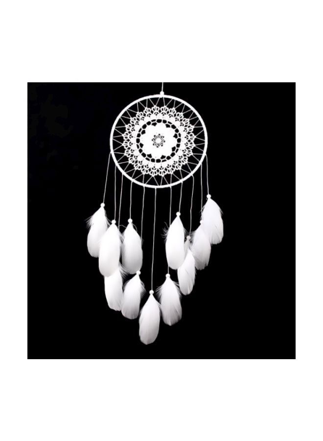 نيبمينينت صائدة أحلام مزينة بالدانتيل وريش الإوز أبيض One Size