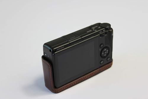 BolinUS Ricoh GR III Case, BolinUS Handmade Genuine Real Leather Half Camera Case Bag Cover for Ricoh GR III Bottom Opening Version + Hand Strap (Coffee) - Image 4