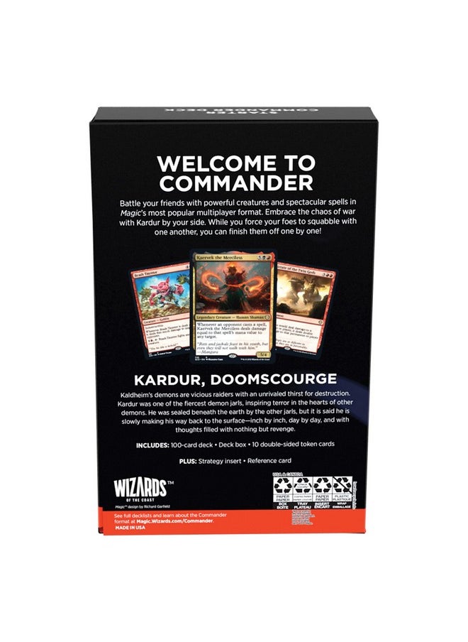 Magic: The Gathering Starter Commander Deck - Chaos Incarnate (Black-Red) | Ready-to-Play Deck for Beginners and Fans | Ages 13+ | Collectible Card Games