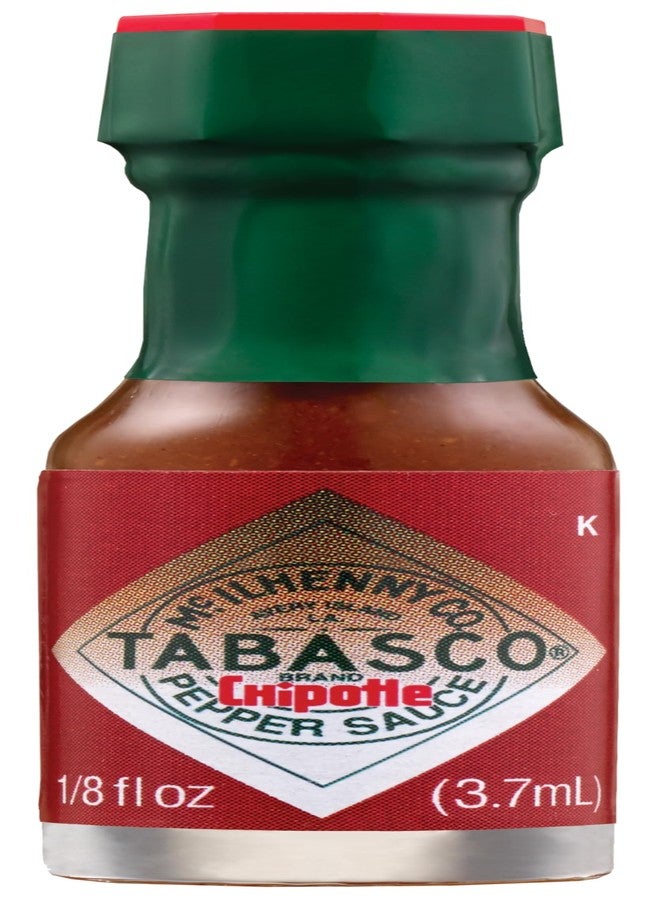 TABASCO Brand Chipotle Pepper Sauce, Medium Hot Sauce, Mini Glass Bottles, Chipotle Peppers, Smoky & Smooth, Great for Travel, Gifts, Meat & More, 1/8 Oz Mini Bottles (Pack of 144) - Image 2