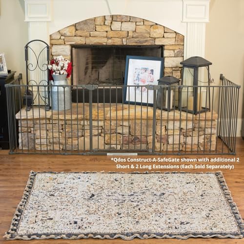Qdos Safety Construct-A-SafeGate Short Extension | Slate | Extra 8" Section for Qdos Safety Construct-A-SafeGate - Use to create extra-large or freestanding baby gates - Image 2