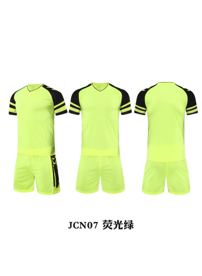 Jcn07 Fluorescent Green Light Board Short Sleeve Football Jersey - Image 1