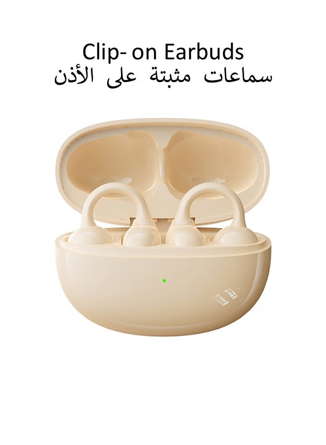 Tempo Open-Ear Clip Wireless Earbuds, Ultra Light Clip-on Design, Long Playback Dual Device Connect, For Sports Driving Office Running Travel Black Earphones - Image 2