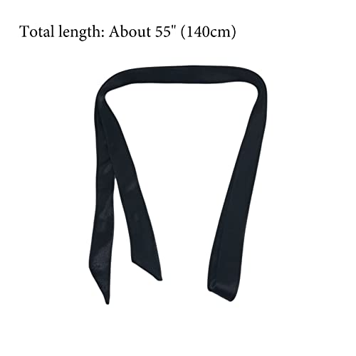 SYAYA Womens Bow Tie, Ribbon Self Tie For Women - Long Necktie for Office T-shir Uniform or Girls Cosplay & Graduation W-B-T1 (Black) - Image 5