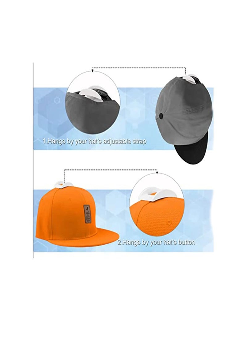 6 Pcs Hat Rack for Wall Hat Holder Hat Hooks Acrylic Hat Display Rack Adhesive Hat Hanger Minimalist Hard Strong Hat Shelf Organizer for Baseball Hats for Door, Closet, Office, Bedroom - Image 2